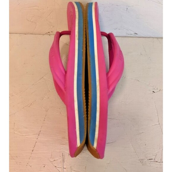 Crocs Pink Shoe Girls Slip On Flip Flops Sandals Thong Size J 1 Girls Summer - Picture 6 of 8